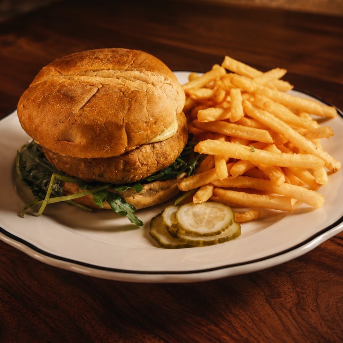 Oyster Mushroom Chickpea Burger